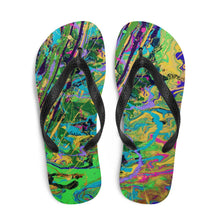  Flip-flops and Sandals Spark A Little Sunshine x Artist Lisa Alavi - "Mardi Gras Marble" - Flip-Flops