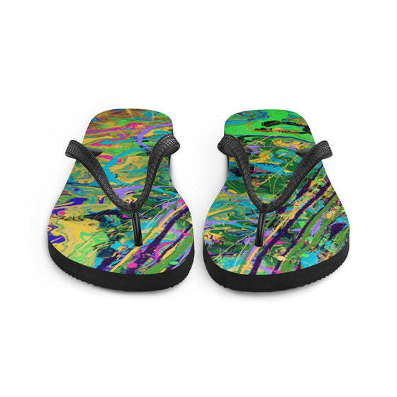 Flip-flops and Sandals Spark A Little Sunshine x Artist Lisa Alavi - "Mardi Gras Marble" - Flip-Flops