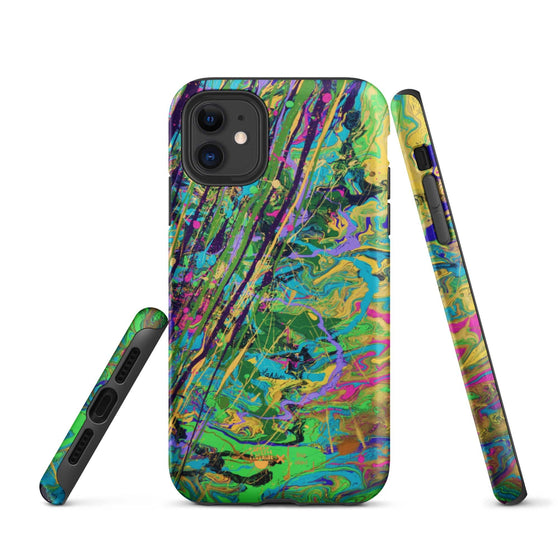 Phone Cases Spark A Little Sunshine x Artist Lisa Alavi - "Mardi Gras Marble" - Tough iPhone Case