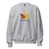 Spark A Little Sunshine Always Evolving (Orange Butterfly) (Unisex) Sweatshirt - Light Grey / Sports Grey
