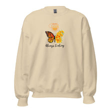  Spark A Little Sunshine Always Evolving (Orange Butterfly) (Unisex) Sweatshirt - Sand
