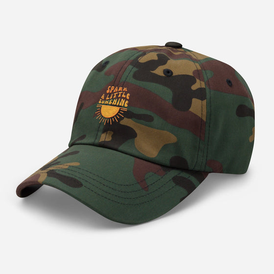 SPARK A LITTLE SUNSHINE BASEBALL CAP - GREEN CAMO