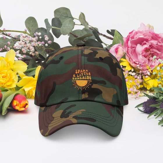 SPARK A LITTLE SUNSHINE BASEBALL CAP - GREEN CAMO