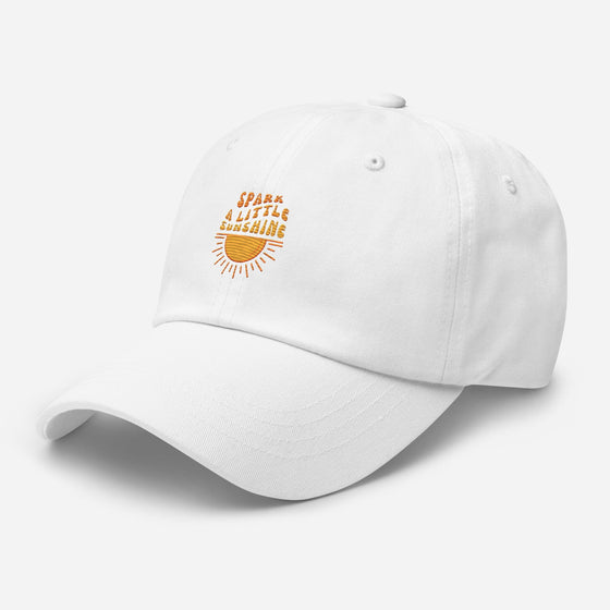 SPARK A LITTLE SUNSHINE BASEBALL CAP - WHITE