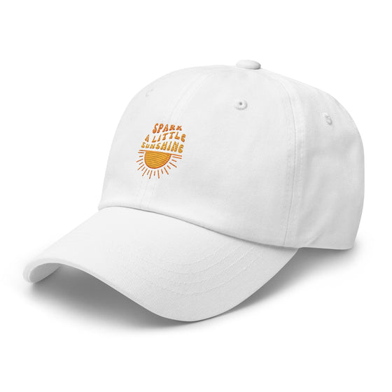 SPARK A LITTLE SUNSHINE BASEBALL CAP - WHITE