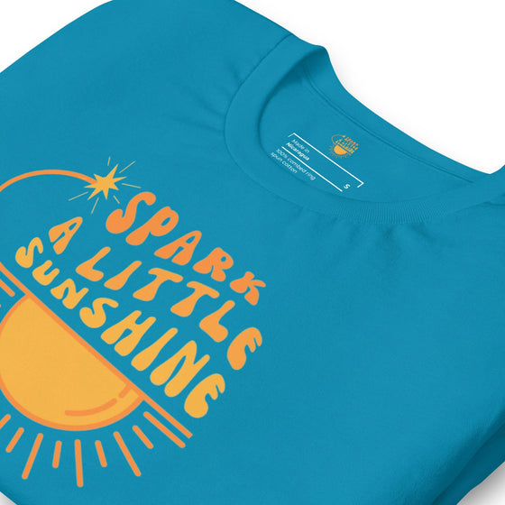 Spark A Little Sunshine Brand Logo Tee (Unisex T-Shirt) - Aqua