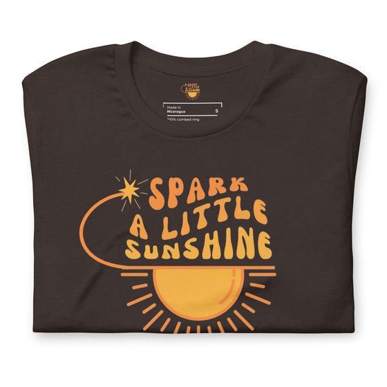 Spark A Little Sunshine Brand Logo Tee (Unisex T-Shirt) - Brown
