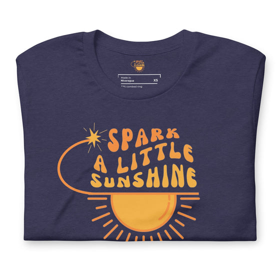 Spark A Little Sunshine Brand Logo Tee (Unisex T-Shirt) - Heather Midnight Navy