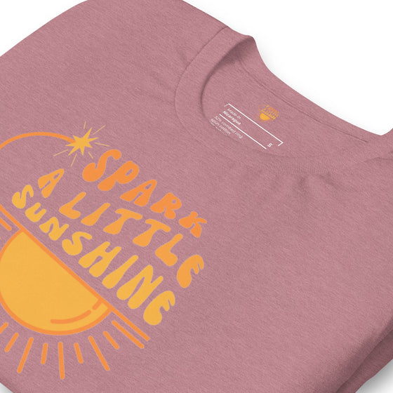 Spark A Little Sunshine Brand Logo Tee (Unisex T-Shirt) - Heather Orchid