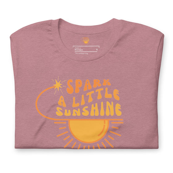 Spark A Little Sunshine Brand Logo Tee (Unisex T-Shirt) - Heather Orchid