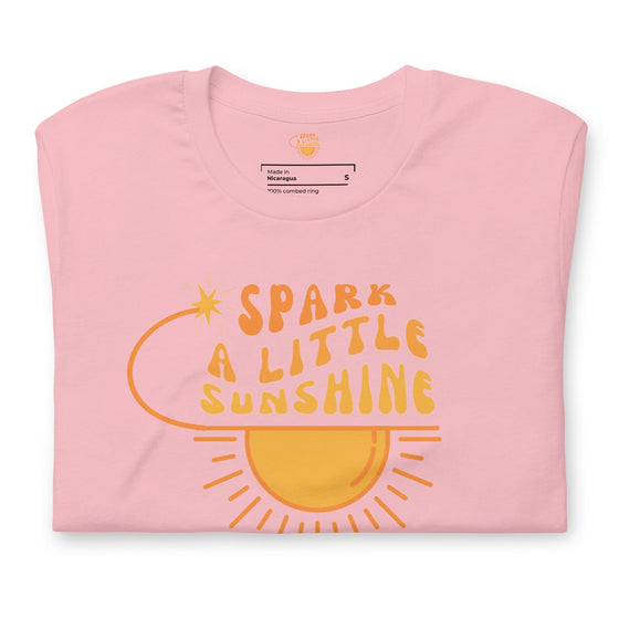Spark A Little Sunshine Brand Logo Tee (Unisex T-Shirt) - Pink