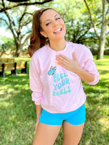  SPARK A LITTLE SUNSHINE FEEL YOUR FEELS ( UNISEX ) SWEATSHIRT (SEE MORE COLORS)