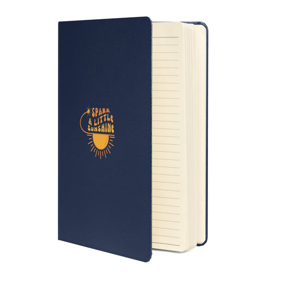 Spark A Little Sunshine Hardcover Bound Notebook - Navy