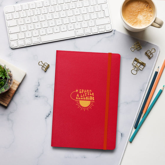 Spark A Little Sunshine Hardcover Bound Notebook - Red