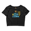 Spark A Little Sunshine Let's Choose Kindness ( Blue Letters) - Women’s Crop Tee - Black