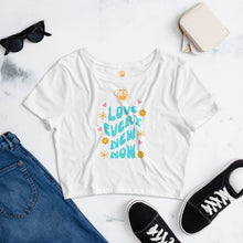  Spark A Little Sunshine Love Every New Now - Women’s Crop Tee - White