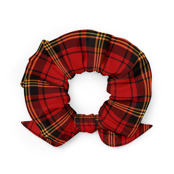 Spark A Little Sunshine Plaid Recycled Scrunchie - Cozy By The Fire