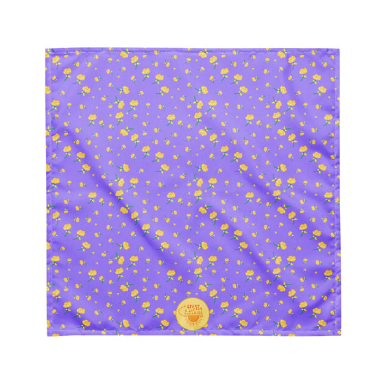 Spark A Little Sunshine Wild Rose Scarf - Purple Lilac/Yellow